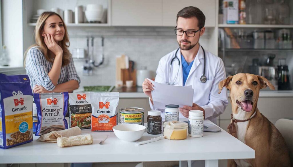 Common feeding mistakes that may prevent improvement in dogs with acid reflux.