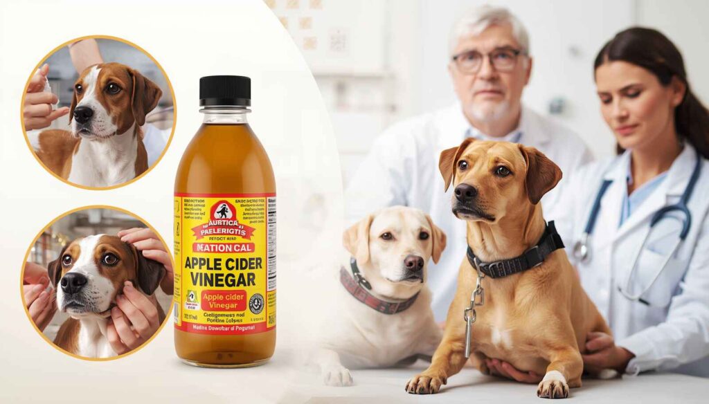 Veterinarian warning about possible risks of apple cider vinegar for sensitive dogs.