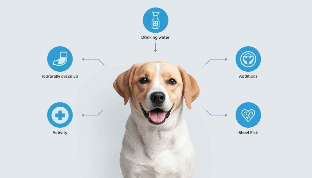 Six-step veterinary checklist for evaluating a dog throwing up clear liquid.