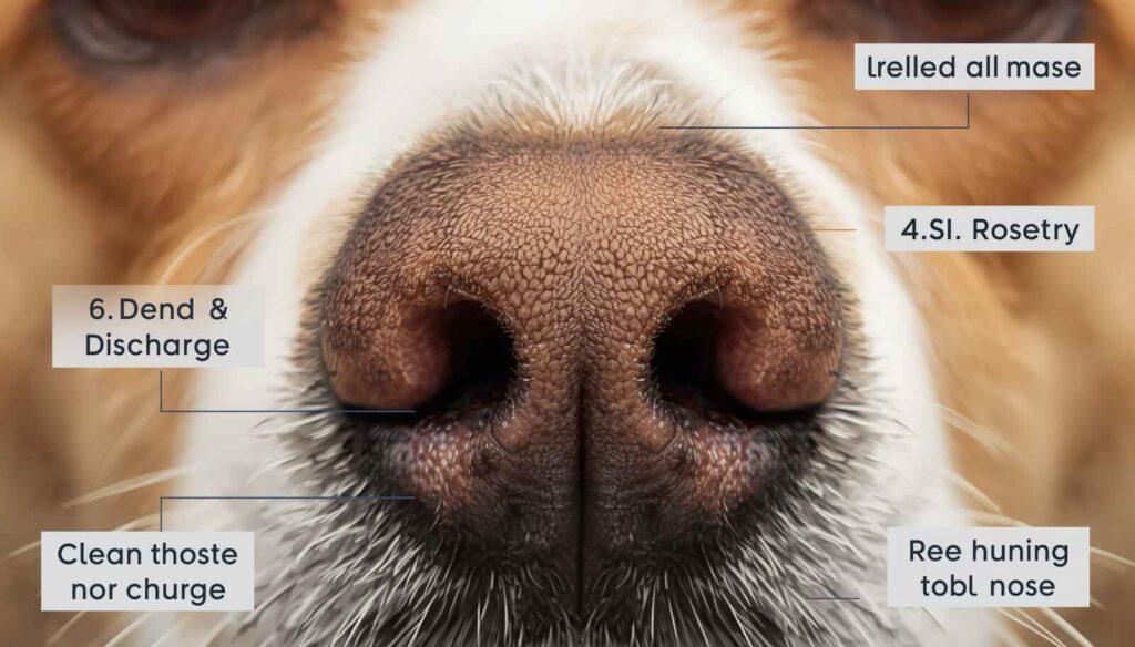 Close-up of a healthy dog nose showing normal appearance and moisture