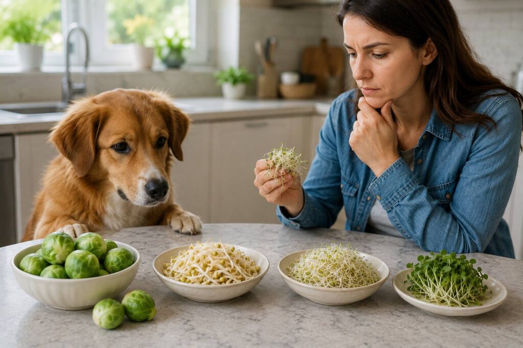 Can dogs eat sprouts such as Brussels sprouts, mung-bean sprouts, alfalfa sprouts and broccoli sprouts?