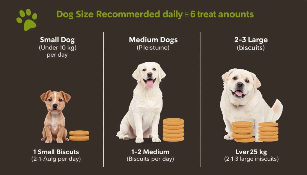 Daily Milk-Bone treat guide showing recommended portions for small medium and large dogs