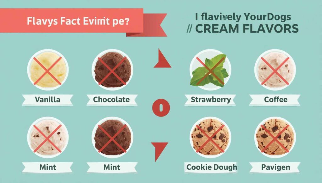 Comparison of popular ice cream flavors and their safety for dogs