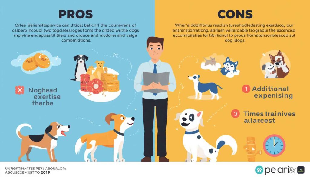 Infographic showing the advantages and challenges of owning two dogs