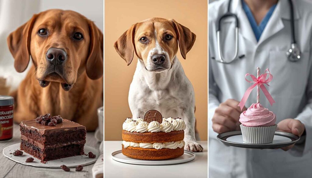 Three ways cake can harm a dog through toxic ingredients, digestive upset and foreign objects