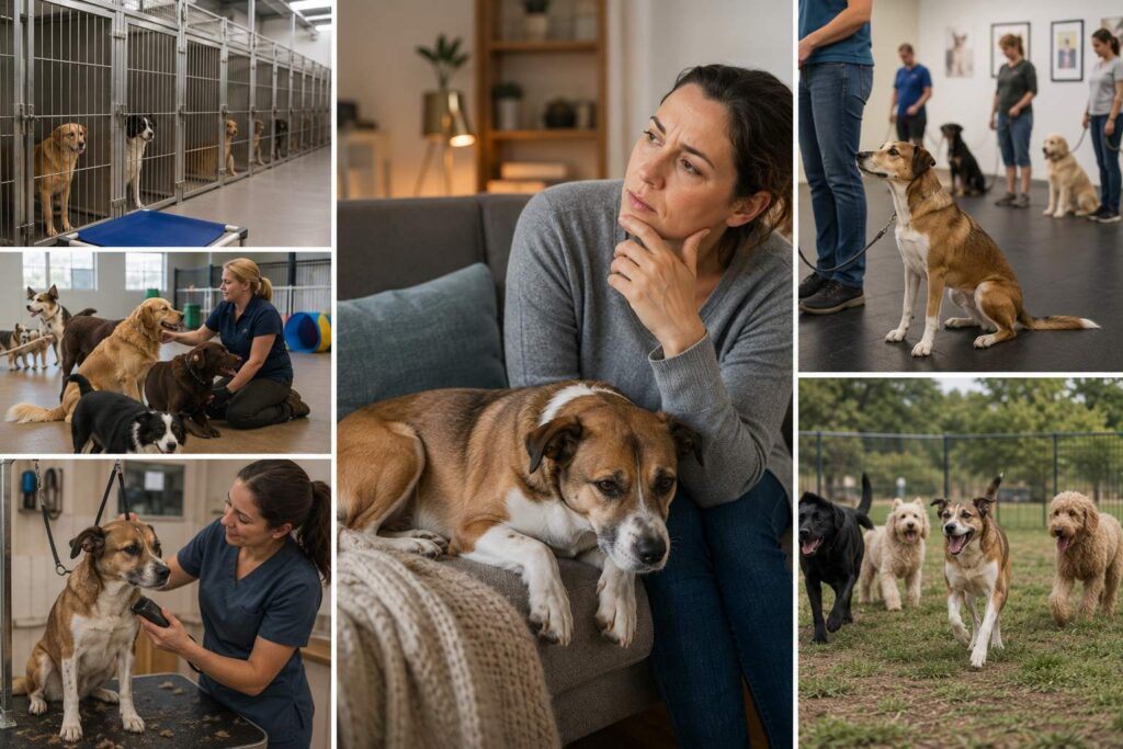 Dog visiting daycare, grooming, boarding and other places where dogs have close contact
