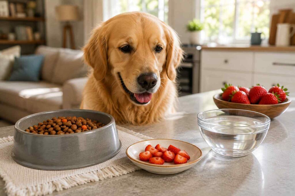 Can dogs eat strawberries as an occasional treat alongside a balanced dog diet