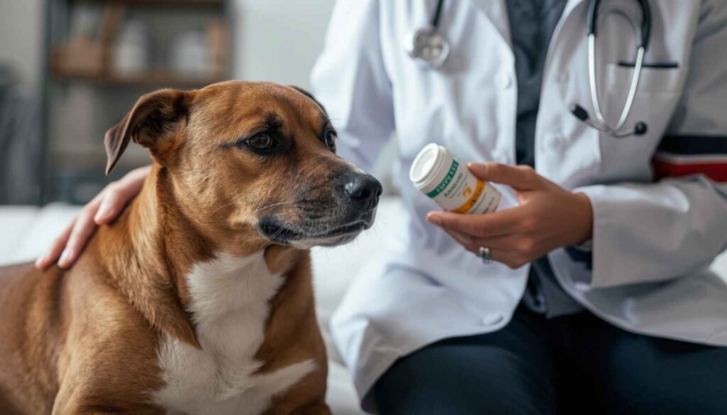 Concerned dog owner contacting a veterinarian after a dog ingests paracetamol
